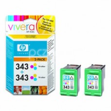 Cartus cerneala HP 343 Tri-colour Inkjet Print Cartridges 2-pack with Vivera Inks - CB332EE